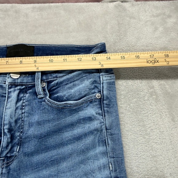 BUCKLE BLACK Jeans Women's 26 Fit No 75 Flare Medium Wash Whiskered Blue Denim - Picture 14 of 15